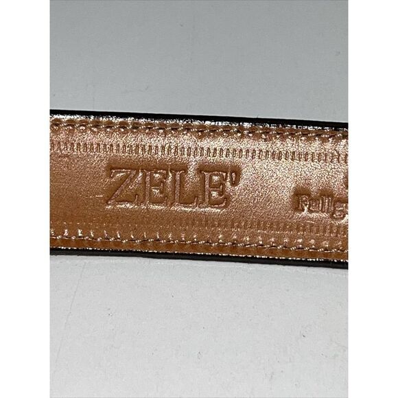 Zele All Leather Woman’s Belt, Silver Buckle Size Small 28” - Picture 9 of 10